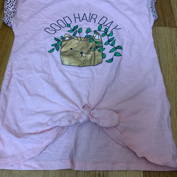 Cat good hair day tee. Girls size Medium - Picture 4 of 4